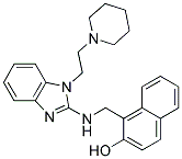 1-((1-(2-(PIPERIDIN-1-YL)ETHYL)-1H-BENZO[D]IMIDAZOL-2-YLAMINO)METHYL)NAPHTHALEN-2-OL 结构式