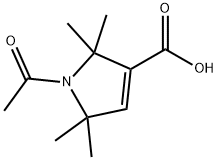 1-ACETYL-2,2,5,5-TETRAMETHYL-3-PYRROLINE-3-CARBOXYLIC ACID 结构式