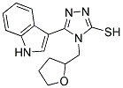 5-(1H-INDOL-3-YL)-4-(TETRAHYDRO-FURAN-2-YLMETHYL)-4H-[1,2,4]TRIAZOLE-3-THIOL 结构式