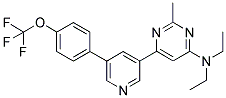 N,N-DIETHYL-2-METHYL-6-(5-[4-(TRIFLUOROMETHOXY)PHENYL]PYRIDIN-3-YL)PYRIMIDIN-4-AMINE 结构式