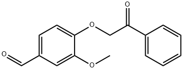 3-甲氧基-4-(2-氧代-2-苯基乙氧基)苯甲醛 结构式