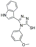 5-(1H-Indol-3-yl)-4-(3-methoxyphenyl)-4H-1,2,4-triazole-3-thiol 结构式