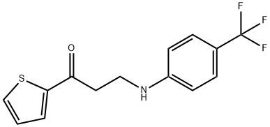 1-(2-THIENYL)-3-[4-(TRIFLUOROMETHYL)ANILINO]-1-PROPANONE 结构式