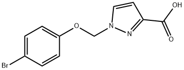 1-[(4-溴苯氧基)甲基]-1H-吡唑-3-羧酸 结构式