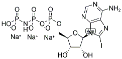 8-Iodo-adenosine-5'-[(beta,gamma)-imido]triphosphate, sodium salt 结构式