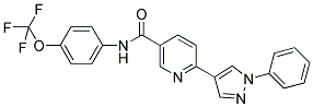 6-(1-PHENYL-1H-PYRAZOL-4-YL)-N-[4-(TRIFLUOROMETHOXY)PHENYL]NICOTINAMIDE 结构式