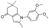 1-(3,4-DIMETHOXYPHENYL)-2,6,6-TRIMETHYL-5,6,7-TRIHYDROINDOL-4-ONE 结构式