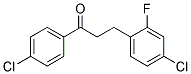 4'-CHLORO-3-(4-CHLORO-2-FLUOROPHENYL)PROPIOPHENONE 结构式