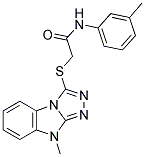 N-(3-METHYLPHENYL)-2-[(9-METHYL-9H-[1,2,4]TRIAZOLO[4,3-A]BENZIMIDAZOL-3-YL)THIO]ACETAMIDE 结构式