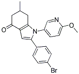2-(4-BROMOPHENYL)-1-(6-METHOXY(3-PYRIDYL))-6-METHYL-5,6,7-TRIHYDROINDOL-4-ONE 结构式