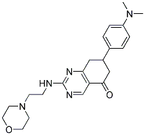 7-(4-(DIMETHYLAMINO)PHENYL)-2-(2-MORPHOLINOETHYLAMINO)-7,8-DIHYDROQUINAZOLIN-5(6H)-ONE 结构式