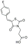 3-[(5Z)-5-(4-FLUOROBENZYLIDENE)-2,4-DIOXO-1,3-THIAZOLIDIN-3-YL]PROPANOIC ACID 结构式