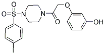 3-(2-(4-[(4-METHYLPHENYL)SULFONYL]PIPERAZIN-1-YL)-2-OXOETHOXY)PHENOL 结构式