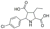 5-(4-CHLOROPHENYL)-3-ETHYL-2,4-PYRROLIDINEDICARBOXYLIC ACID 结构式