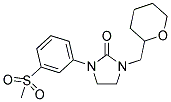 1-[3-(METHYLSULFONYL)PHENYL]-3-(TETRAHYDRO-2H-PYRAN-2-YLMETHYL)IMIDAZOLIDIN-2-ONE 结构式