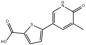 5-(6-HYDROXY-5-METHYLPYRIDIN-3-YL)THIOPHENE-2-CARBOXYLIC ACID 结构式