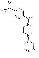 4-([4-(3,4-DIMETHYLPHENYL)PIPERAZIN-1-YL]CARBONYL)BENZOIC ACID 结构式
