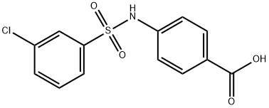 4-(3-氯苯基磺酰胺)安息香酸 结构式