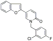 5-(1-BENZOFURAN-2-YL)-1-(2-CHLORO-4-FLUOROBENZYL)PYRIDIN-2(1H)-ONE 结构式