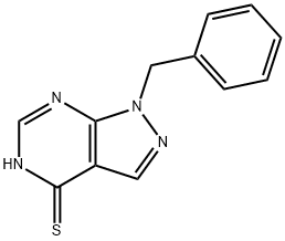 1-苄基-1H-吡唑并[3,4-D]嘧啶-4-硫醇 结构式