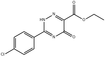 ETHYL 3-(4-CHLOROPHENYL)-5-HYDROXY-1,2,4-TRIAZINE-6-CARBOXYLATE 结构式