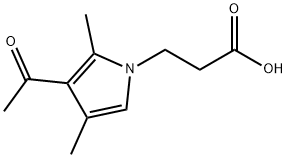 3-(3-ACETYL-2,4-DIMETHYL-PYRROL-1-YL)-PROPIONIC ACID 结构式
