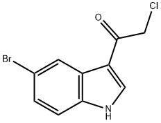 1-(5-溴-1H-吲哚-3-基)-2-氯-乙酮 结构式
