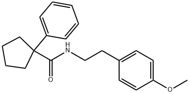 N-(2-(4-METHOXYPHENYL)ETHYL)(PHENYLCYCLOPENTYL)FORMAMIDE 结构式