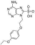 6-AMINO-9-[2-(4-ETHOXYPHENOXY)ETHYL]-9H-PURINE-8-SULFONIC ACID 结构式