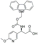 N-FMOC-S-3-氨基-3-(6-甲氧基-3-吡啶基)丙酸 结构式