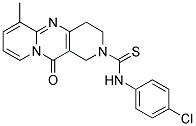 N-(4-Chlorophenyl)-6-methyl-11-oxo-4,11-dihydro-1H-dipyrido[1,2-a:4',3'-d]pyrimidine-2(3H)-carbothioamide 结构式