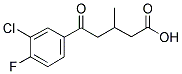 5-(3-CHLORO-4-FLUOROPHENYL)-3-METHYL-5-OXOVALERIC ACID 结构式