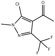 1-(5-氯-1-甲基-3-(三氟甲基)-1H-吡唑-4-基)乙烷-1-酮 结构式