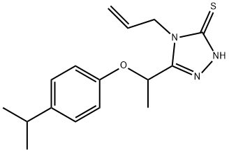 4-ALLYL-5-[1-(4-ISOPROPYLPHENOXY)ETHYL]-4H-1,2,4-TRIAZOLE-3-THIOL 结构式