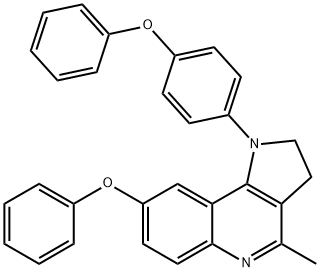 4-(4-METHYL-8-PHENOXY-2,3-DIHYDRO-1H-PYRROLO[3,2-C]QUINOLIN-1-YL)PHENYL PHENYL ETHER 结构式