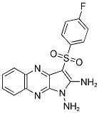 3-(4-FLUORO-BENZENESULFONYL)-PYRROLO[2,3-B]QUINOXALINE-1,2-DIAMINE 结构式