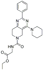 [(2-PHENYL-4-PIPERIDIN-1-YL-7,8-DIHYDRO-5H-PYRIDO[4,3-D]PYRIMIDINE-6-CARBONYL)-AMINO]-ACETIC ACID ETHYL ESTER 结构式