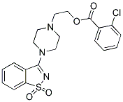 2-[4-(1,1-DIOXIDO-1,2-BENZISOTHIAZOL-3-YL)PIPERAZIN-1-YL]ETHYL 2-CHLOROBENZOATE 结构式