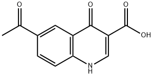 6-乙酰基-4-氧代-1,4-二氢喹啉-3-羧酸 结构式