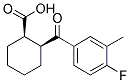 CIS-2-(4-FLUORO-3-METHYLBENZOYL)CYCLOHEXANE-1-CARBOXYLIC ACID 结构式