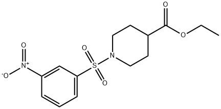 1-((3-硝基苯基)磺酰基)哌啶-4-羧酸乙酯 结构式