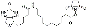 11-[(+)-BIOTINYL]AMINOUNDECANOIC ACID N-HYDROXYSUCCINIMDE ESTER 结构式