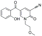 5-(2-HYDROXYBENZOYL)-1-(2-METHOXYETHYL)-2-OXO-1,2-DIHYDROPYRIDINE-3-CARBONITRILE 结构式
