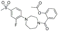 ACETIC ACID 2-[4-(2-FLUORO-4-METHANESULFONYL-PHENYL)-[1,4]DIAZEPANE-1-CARBONYL]-PHENYL ESTER 结构式