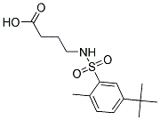 4-([(5-tert-Butyl-2-methylphenyl)sulfonyl]amino)butanoic acid 结构式