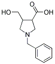 1-BENZYL-4-HYDROXYMETHYL-PYRROLIDINE-3-CARBOXYLIC ACID 结构式