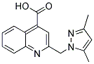 2-(3,5-DIMETHYL-PYRAZOL-1-YLMETHYL)-QUINOLINE-4-CARBOXYLIC ACID 结构式