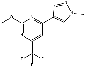 2-甲氧基-4-(1-甲基-1H-吡唑-4-基)-6-(三氟甲基)嘧啶 结构式