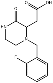 2-(1-(2-氟苄基)-3-氧代哌嗪-2-基)乙酸 结构式