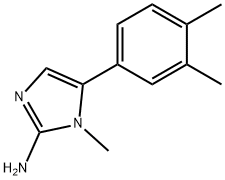 5-(3,4-DIMETHYL-PHENYL)-1-METHYL-1H-IMIDAZOL-2-YL-AMINE 结构式